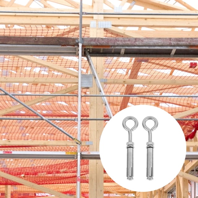 CRILSTYLEO 2Ud Tornillos Con Anilla Para En Paredes De Inoxidable
