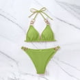 thumbnail image 6 of BONIXOOM Tankini Swimsuits For Women Underwire Elastic Solid Bikinis Bikini Summer Swimwears on Clearance Green Size 8, 6 of 7