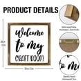 thumbnail image 2 of Eveokoki Welcome To My Craft Room Wall Art for Home Bar Cafe Farm Store Garage Club - Wooden Frame Sign Gift for Sewing Craft Lovers, 12x12 Inch, 2 of 5