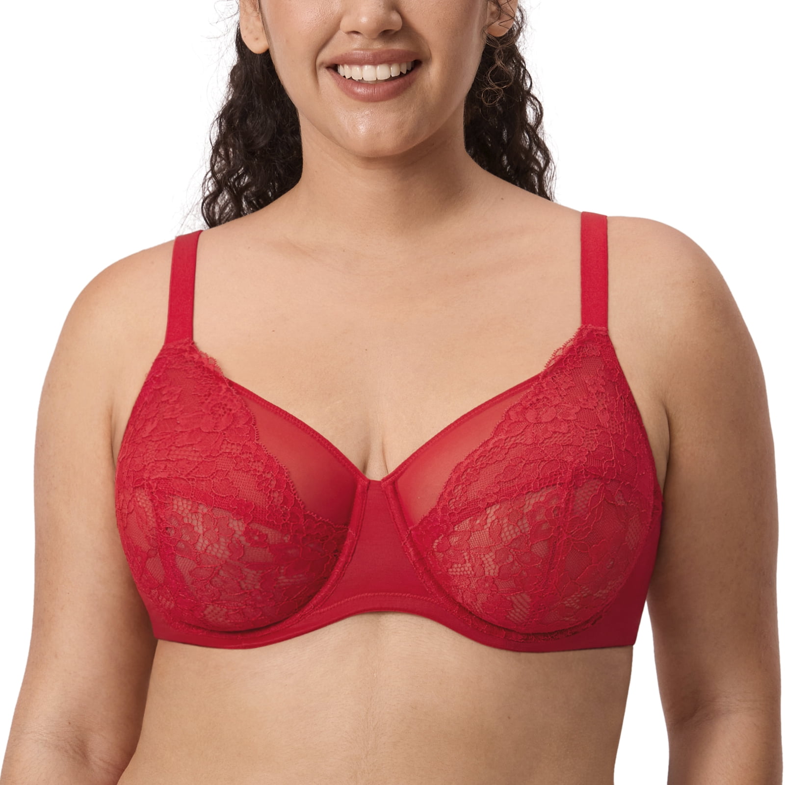 DELIMIRA Women's Plus Size Full Coverage Underwire Unlined