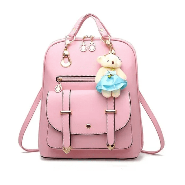 Mochila Para Mujer Antirrobo Impermeable Con Colgante Rosa Malubero Es a prueba de agua: Sí