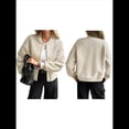thumbnail image 3 of Chaqueta Corta de Piel Sintética para Mujer, Otoño-Invierno, con Cremallera y Bolsillos. Abrigos con Bolsillo. Marrón S, 3 of 7