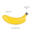 thumbnail image 3 of Tropical Banana Flask with Screw Top - 6oz Stainless Steel Novelty Flask, 3 of 5
