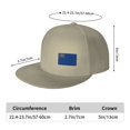 thumbnail image 2 of DouZhe Flat Brim Cap Snapback Hat, Nevada State Flag Prints Adjustable Yellow Adult Baseball Cap, 2 of 6