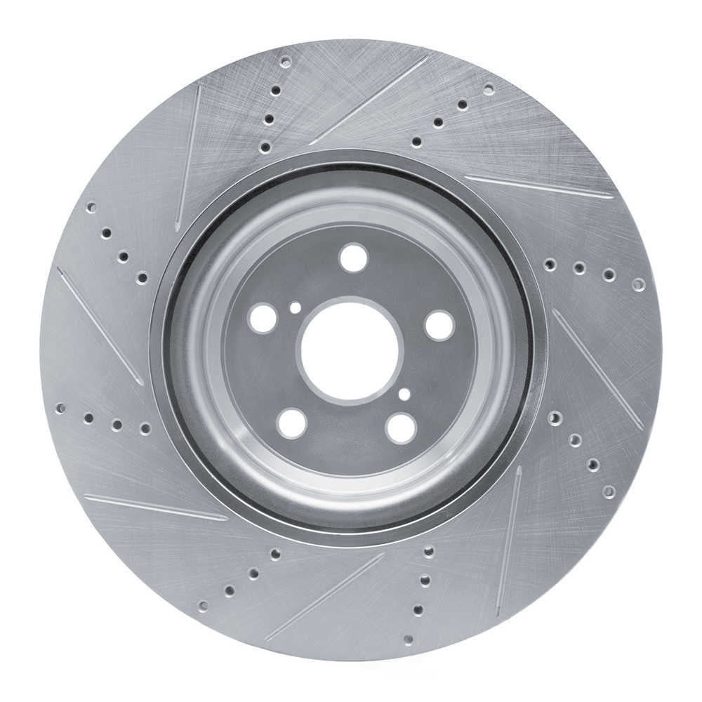 Dynamic Friction Company 631-75031D DFC Brake Rotor - Drilled And Slotted - Silver