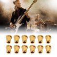 thumbnail image 4 of Guitar String Bushing, Metal Guitar Ferrules Easy To Install High Hardness 12PCS Glossy Finish Wear Resistant  For Musical Instruments Silver,Black,Gold, 4 of 8
