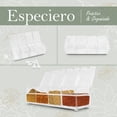thumbnail image 4 of Especiero con cuatro compartimentos para Condimentos con Cucharas,color Transparente Idea Nuova Contenedores transparesntes con cucharas, 4 of 7