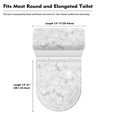 thumbnail image 6 of HELLHERO Toilet Dust Cover Set 2 Piece Set 17x21 Inches Adds Holiday Charm Christmas Gifts Marble, 6 of 6