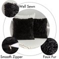 thumbnail image 3 of Sanmadrola Throw Pillow Covers Pillow Protector with Hidden Zipper Furry Faux Fur 18''x18'' 2 Pack, 3 of 7