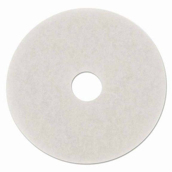 18 in. dia Standard Polishing Floor Pads - White - 5 per Case