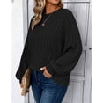 thumbnail image 3 of Cogild Women's Plus Size Sweaters for Women, Lightweight Ribbed Solid Color Long Sleeve, Oversized, 5XL, 3 of 4