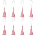 thumbnail image 1 of Unique Bargains 6.5' Silky Bookmark Tassels with Loop for DIY Craft Accessory, 8Pack Rose Pink, 1 of 5