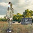 thumbnail image 5 of Traje de disfraz para niños, chaqueta militar de camuflaje de hoja, conjunto de pantalones para caza, observación de aves, altura verde inferior a 1,55 m, 5 of 5