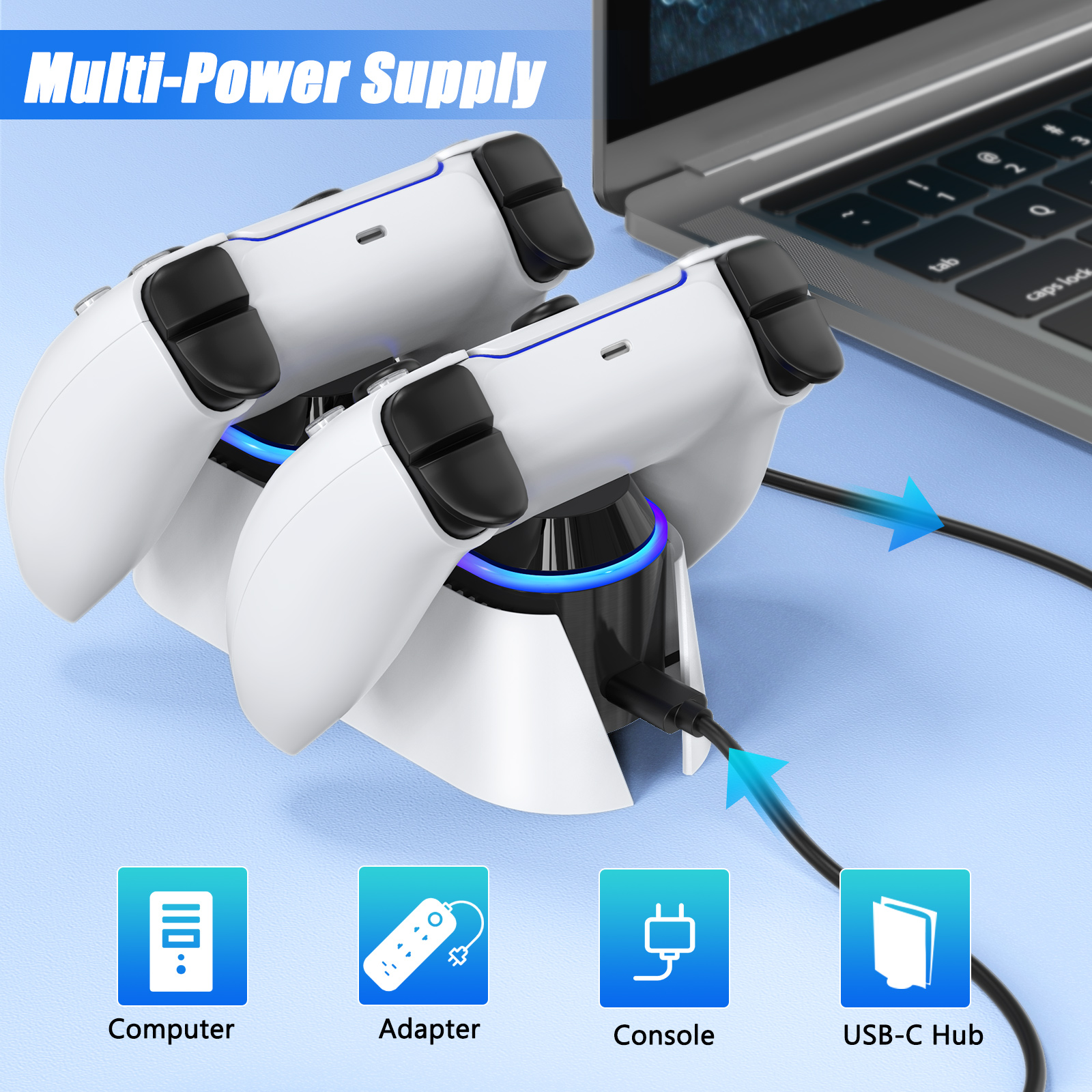 Cshidworld PS5 Dual Controller Charging Station photo 2