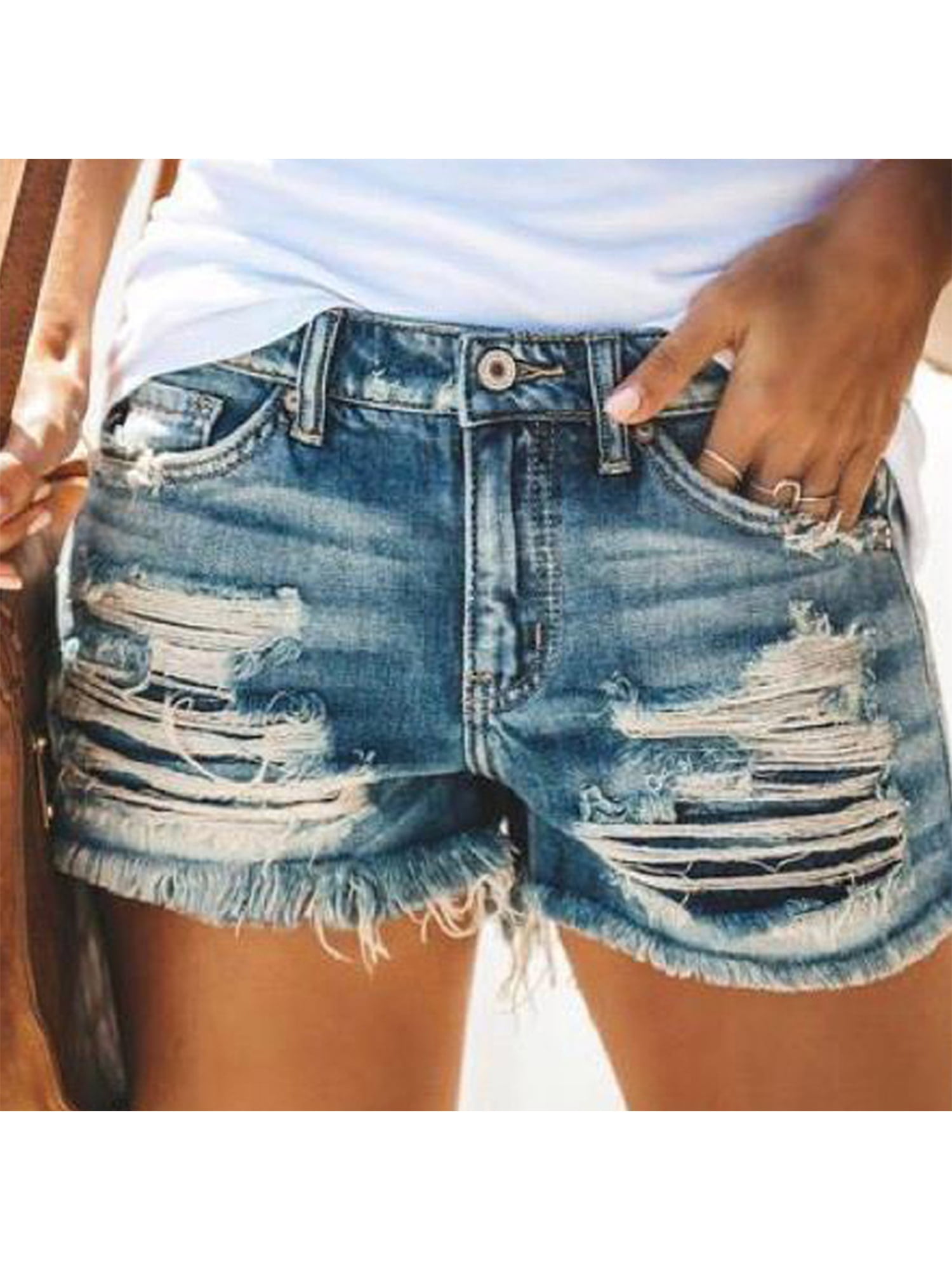 ripped denim shorts womens