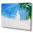 thumbnail image 2 of Designart Christmas Winter Rabbit Traditional Canvas Wall Art, 2 of 4