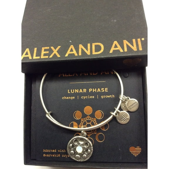 Alex and Ani Women's Lunar Phase Bangle Rafaelian Silver One Size