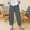 Gray, variant on Women's Linen Capri Pants Casual Cropped Baggy Trousers Comfy Loose Palazzo Lounge Pants with Pockets