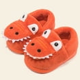 thumbnail image 6 of BOBOGOJP Kids Cotton Warm Slippers Boys Girls Soft Indoor House Slipper Socks Fuzzy Plush Dinosaur Home Shoes for Winter Red for Size 12, 6 of 6
