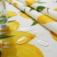 thumbnail image 4 of Vinyl Tablecloth with Flannel Backing, Waterproof, Oil Resistant, Rectangular, PVC, Stain Resistant, Indoor/Outdoor Washable, for Picnic, BBQ and Dining Table (Lemon, 21" x 78", 7 inche, 4 of 5