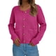 thumbnail image 2 of Suéter PRETTYGARDEN Cardigan de Punto con Botones Rojo Rosado Talla L, 2 of 8