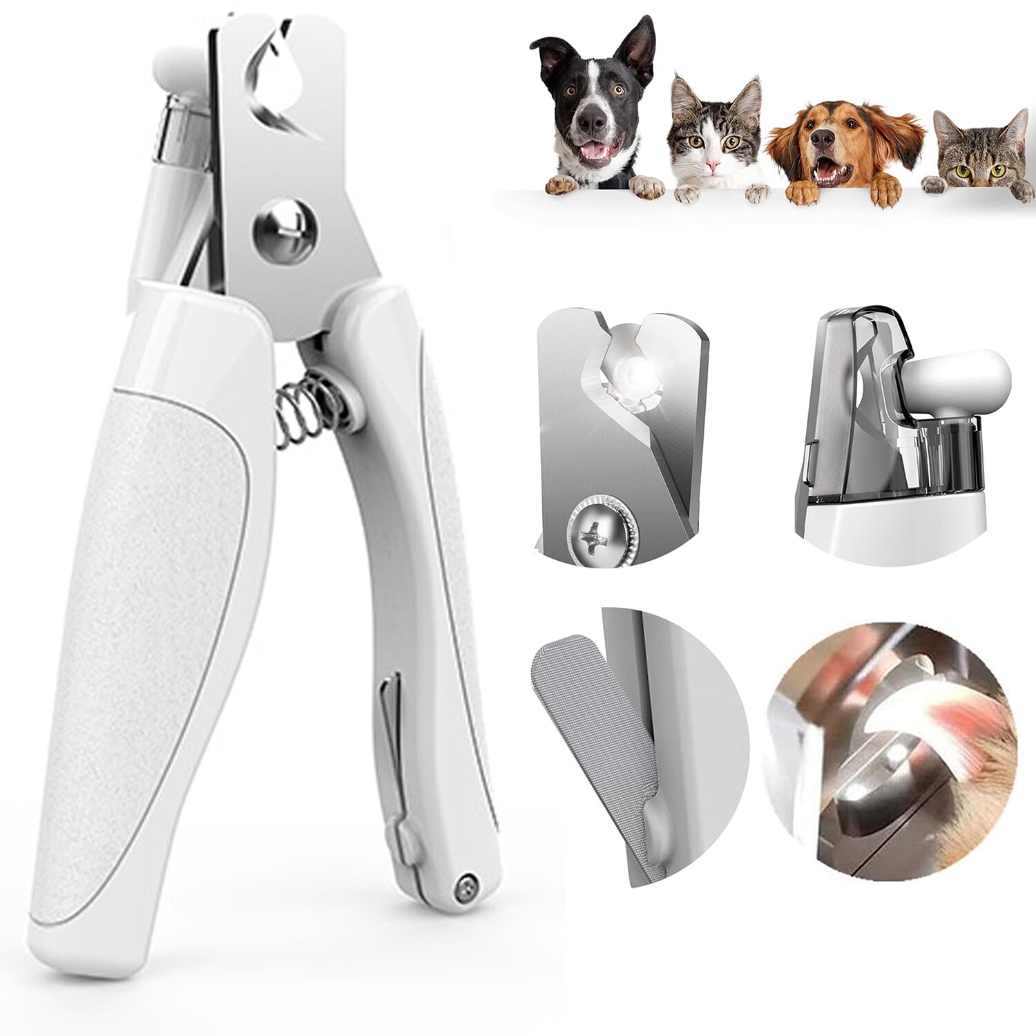 Difost Reinvented Pet Nail Clippers for Your Pal - Ultra Bright LED ...