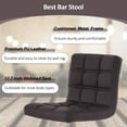 thumbnail image 3 of YRLLENSDAN Tall Bar Stools Set of 2 High Bar Chairs Kitchen Bar Stools Swivel Adjustable Bar Stool Leather Island Chairs Set of 2 Counter Height Bar Stools with Back,Brown, 3 of 7