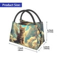 thumbnail image 2 of Lafuoo Sunshine Cloud Cute Cat Pattern Portable Aluminum Film Insulated Refrigerated Lunch Bag, Zippered Cooler Bag/Hot Bag for Food and Beverag-One Size, 2 of 7