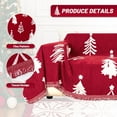 thumbnail image 3 of 71"X118" Loveseat Christmas Couch Cover, Sectional Sofa Covers Sofa Slipcover for 2 Cushion Couch, L Shape Couch Covers for Dogs, Kids, Washable Sofa Blanket, Furniture Protector, Red, 3 of 14