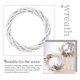 thumbnail image 5 of Monstrate Guirnalda navideña de mimbre para puerta de Hotel y oficina en casa, guirnalda de trenzada para puerta, adorno colgante de Año Nuevo Kits de decoración para fiestas blanco 20 centímetros Monstrate HA002321-02, 5 of 6