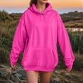 thumbnail image 2 of HCNTES Womens Oversized Hoodies Sweatshirts Fleece Hooded Pullover Tops Sweaters Casual Comfy Fall Fashion Outfits Clothes(M,C32-Hot Pink), 2 of 4