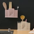 thumbnail image 3 of 2/3 Grids Kitchen Desktop Hollow Chopsticks Cage Spoon Storage Drain Holder Rack, 3 of 8