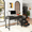 Black, variant on Fnova 39.37" Industrial 5-Drawer Desk, Modern Computer Desk for Living Room/Study/Home Office, Easy Assembly