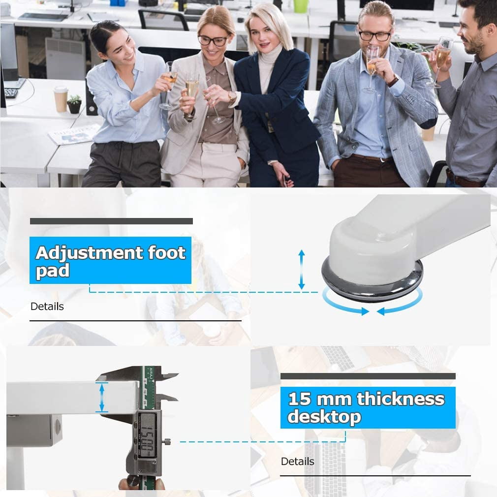 Standing Desk Converter Computer Workstation Height Adjustable Desk Large Desktop Stand Up Desk Ergotron Laptop Sit-Stand Desk Fit Dual Monitor for Home Office White,48inches