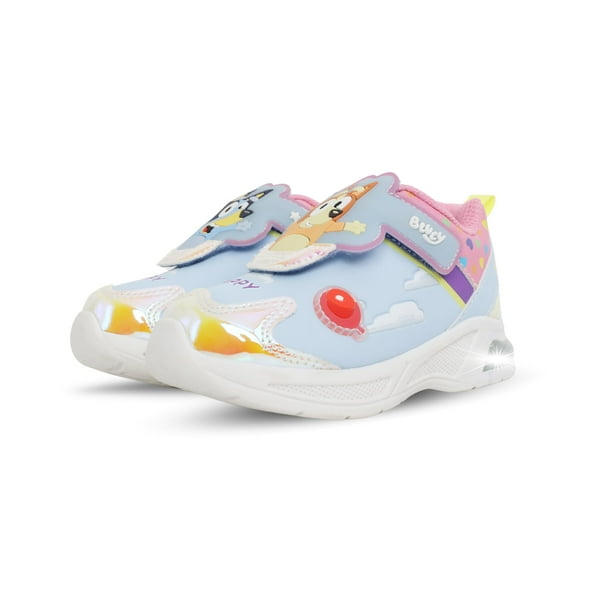 Zapatillas Bluey para niñas pequeñas, iluminadas, azul/multicolor