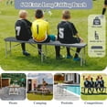 thumbnail image 2 of Gymax 2PCS 6 ft Plastic Folding Bench Portable Fold-in-Half Seat w/ 1320 LBS Capacity Gray, 2 of 10