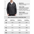 thumbnail image 2 of SPEEDRUN Mens Rain Jackets Men Waterproof breathable Lightweight Windbreaker with Hood Outdoor Raincoat for Hiking Running Travel Black XL, 2 of 7