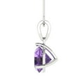 thumbnail image 3 of Clara Pucci 18K White Solid Hypoallergenic Gold 2Ct Alexandrite Round Brilliant Cut Solitaire Designer Necklace Pendant For June, 3 of 7