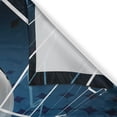 thumbnail image 3 of Ambesonne Soccer Kitchen Curtains, Abstract Goal Pattern, 55"x39", Blue Black White, 3 of 3