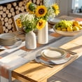 thumbnail image 4 of Burnt Orange Grey Round 15 Inch Placemats Set of 2, Modern Abstract Oil Painting HeatResistant Non Slip Place Mats for Dining Table, Wipeable Braided Kitchen Table Mats for Housewarming, 4 of 9