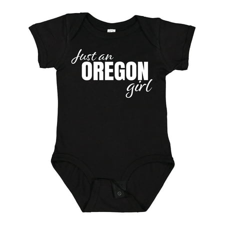 

Inktastic Just an Oregon Girl Born and Raised Girls Baby Bodysuit