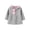 Gray, variant on Girls' Hooded Jacket Spring Autumn And Winter New Style Small And Medium-sized Children's Cute Rabbit Ears Trendy Style