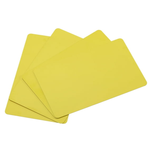 Uxcell Blank Cards for ID Badge Printer, Graphics Quality Yellow Plastic 50 Pack