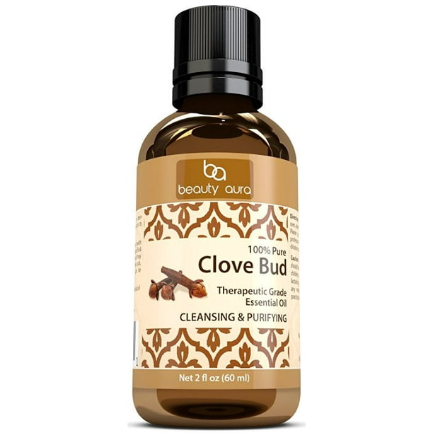 Beauty Aura Clove Essential Oil 2 fl oz (60 ml) Pure Therapeutic