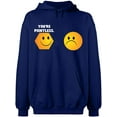 thumbnail image 2 of OXI Hoodie Sweatshirt - You're Pointless, Basic Casual Hoodie for Men's and Women Fleece Hoodie Long Sleeve - Navy Blue Medium, 2 of 3