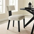 thumbnail image 6 of Pemberley Row Fabric Ivory Black Dining Chairs Armless Solid Wood 22.5" x 20.5" x 33.5" Assembly Required, 6 of 11