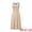 Beige, variant on Women's Sleeveless V Neck Elegant A Line Midi Dresses M Blue