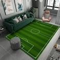 thumbnail image 1 of LAICAIW Green Soccer Field Soccer 3D Rug boy Girl Room Soft Floor mat Bedroom Game mat boy Rug, 1 of 4