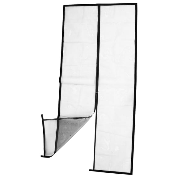 ibasenice Screen Doors for Pets with Zipper Design Easy Installation Black Non Metal Nano 1Pack