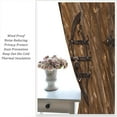 thumbnail image 5 of Wooden Barn Door Curtain Wooden Cafe Curtains Western Wood Cabin Decor Retro Brown for Living Room Bedroom Blackout Rod Pocket Printed Window Drapes 2 Panel 52x84in, 5 of 6